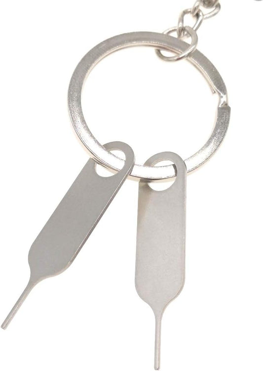 2 Pack PHONSUN Universal Sim Card Tray Removal Tool SD Opening Eject Pin fits Keyring for iPhone iPad Samsung Galaxy Google Pixel Motorola Phones (Key Ring is not Included)