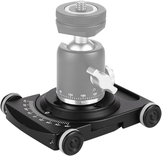 Camera Slider, Camera Car Aluminium Alloy 4 Wheeled Tabletop Slider with 1/4 Screws, Filming Equipment for Ball Head Phone Clamp DSLR Camera Video Camcorder