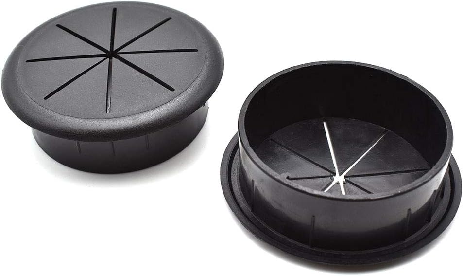 2-3/8 Inch (60mm) Flexible Desk Grommets Wire Cord Hole Cover Cable Organizer for Desktop Equipment Wiring Management and Protection