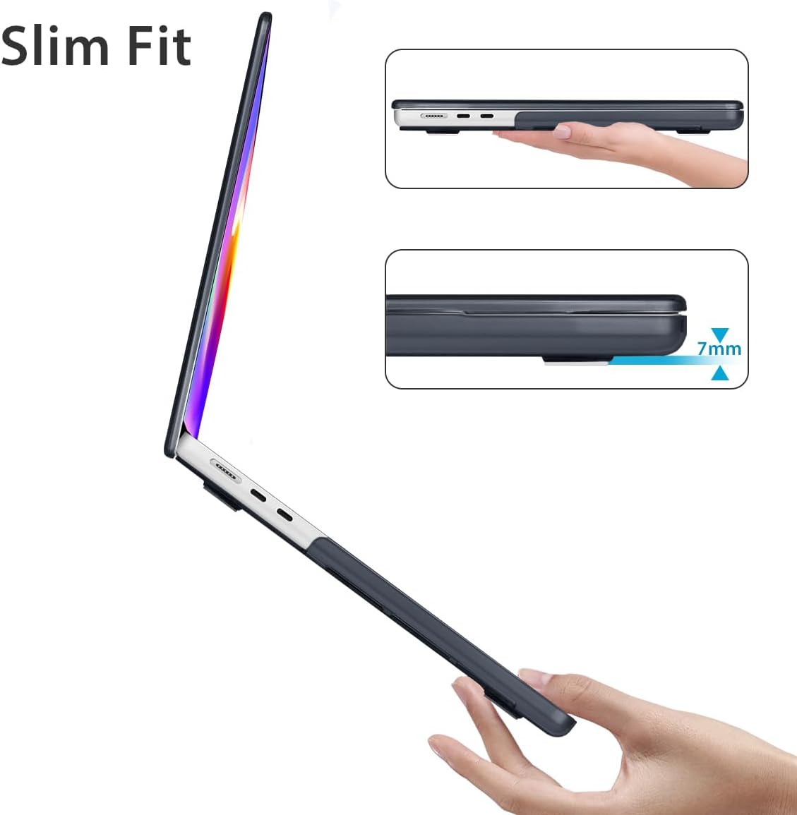 Compatible with MacBook Air 13.6 inch Case 2025 2024 2023 2022 Release M4 A3240 M3 A3113 M2 A2681 with Touch ID, Plastic Hard Shell Case&Keyboard Cover&Screen Protector&Webcam Cover, Bows-b