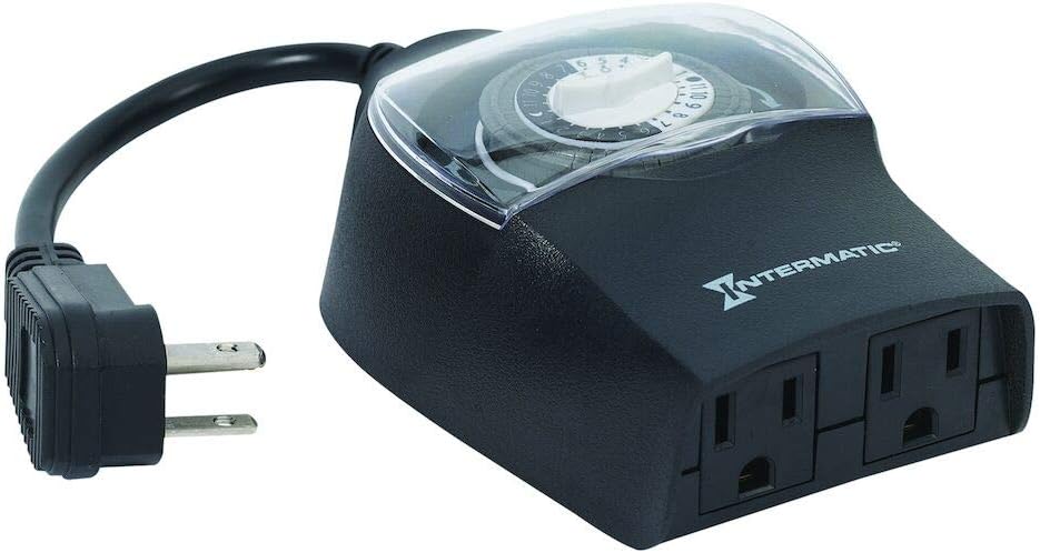 Intermatic HB35K 24 Hour 10-Amp Outdoor Timer for Decorations and Lights, Weatherproof