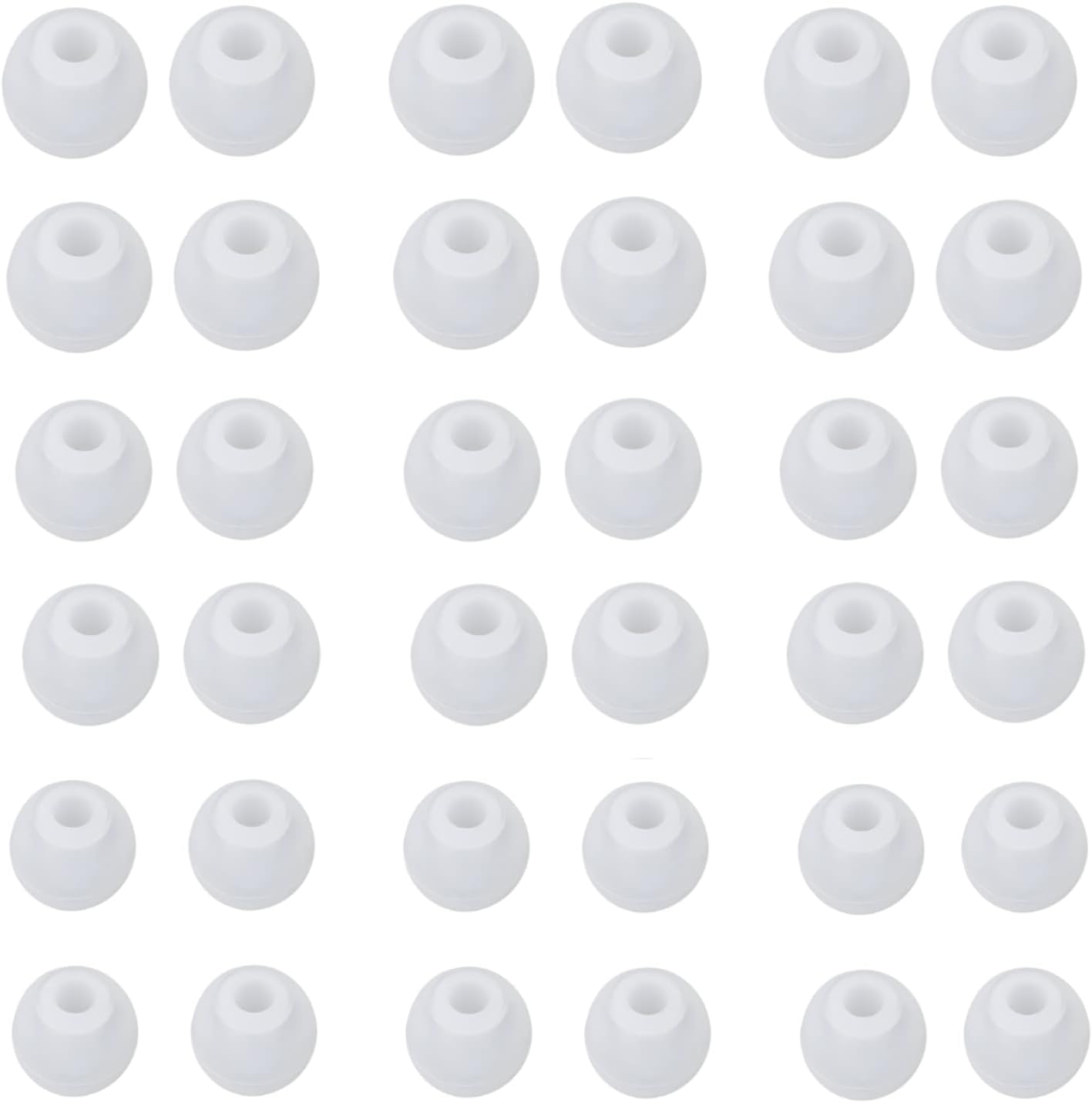 Earbud Replacement Tips Silicone Earbud Tips Earbuds Cushions for Fit Most in-Ear Earbuds(Inner Hole 3.8mm -5.5mm) Headphone Rubber Tips Eartips 18 Pairs S M L