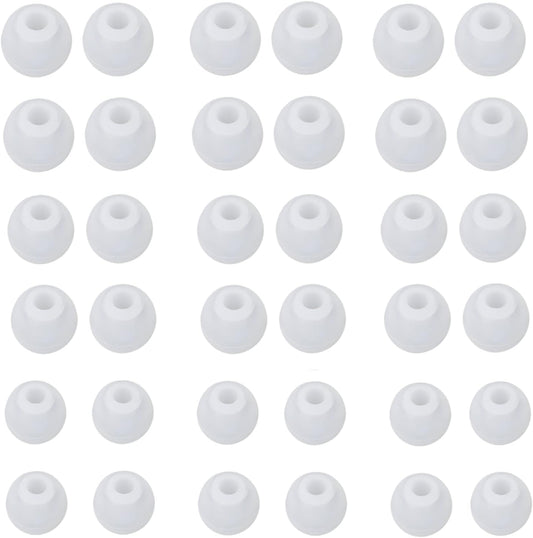 Earbud Replacement Tips Silicone Earbud Tips Earbuds Cushions for Fit Most in-Ear Earbuds(Inner Hole 3.8mm -5.5mm) Headphone Rubber Tips Eartips 18 Pairs S M L