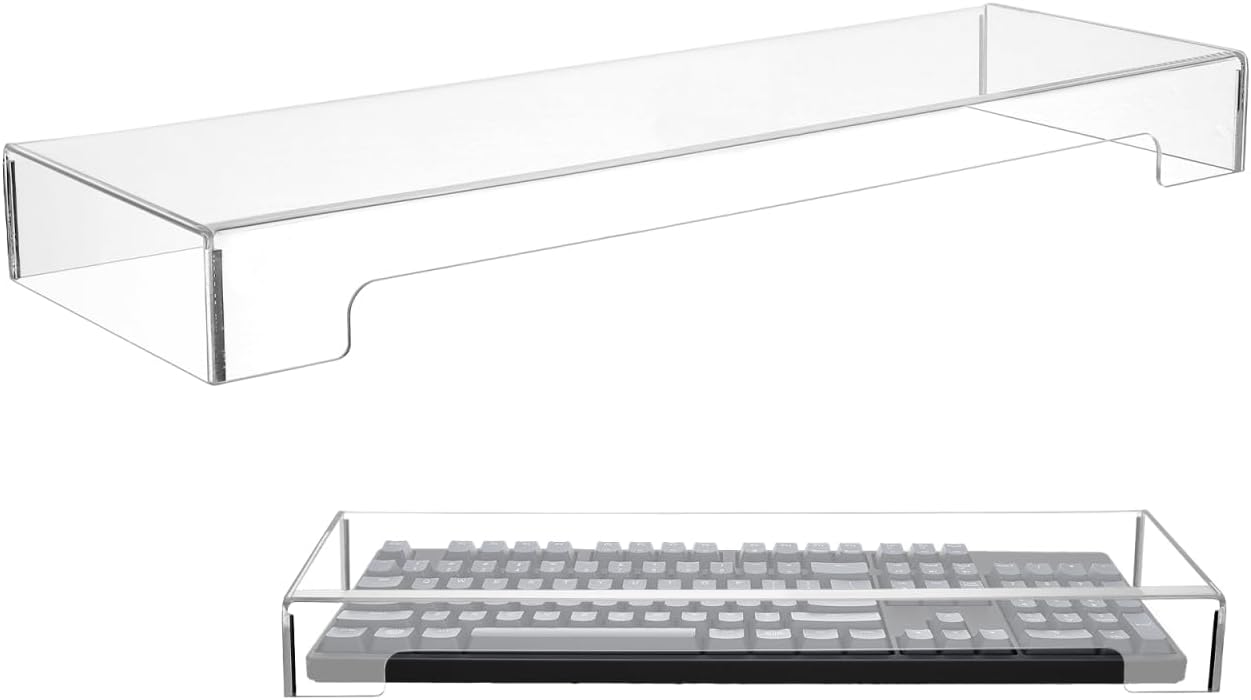 Gadpiparty Clear Keyboard Dust Cover Waterproof Acrylic Protector for Mechanical Keyboards Spills & Pet Protection Ideal for Home and Office Use(18.6 x 5.9X 1.8inch)