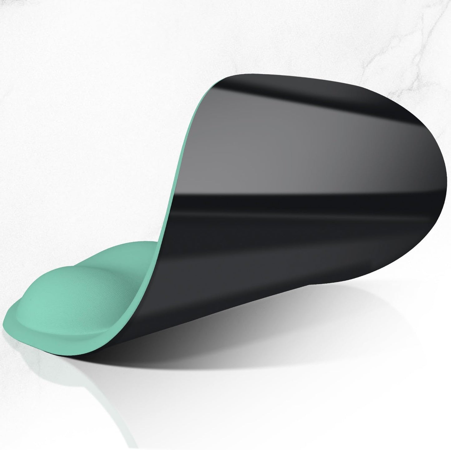 ITNRSIIET Ergonomic Mouse Pad, Cushioned Gel Wrist Rest, Non-Slip Base, Smooth Surface, Compatible with All Mice for Office & Gaming, Desk Accessory, 9.5 x 8.2 inch, Mint Green