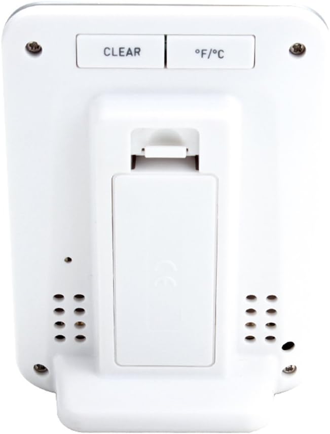 BALDR Digital Thermometer Hygrometer Monitor Indoor Temperature & Humidity Gauge, Min, Max, and Trend Indicator, White