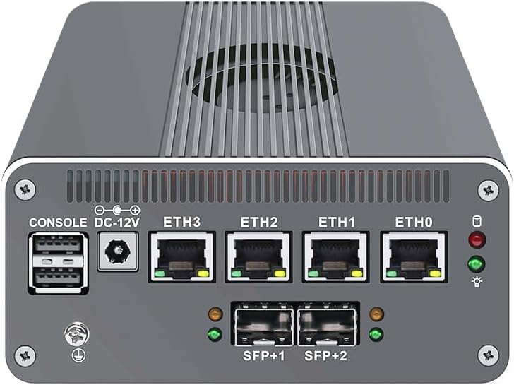 CWWK Intel Alder Lake N100(4C/4T Up to 3.4GHz)/N305(8C/8T Up to 3.8GHz) Dual SFP+10GbE Mini PC|4xIntel I226-V 2.5GbE |DDR5 Memory|PCI-E x4|HDMI+DP+Type-C (10 Gigabit N100, 16G RAM 1TB SSD)