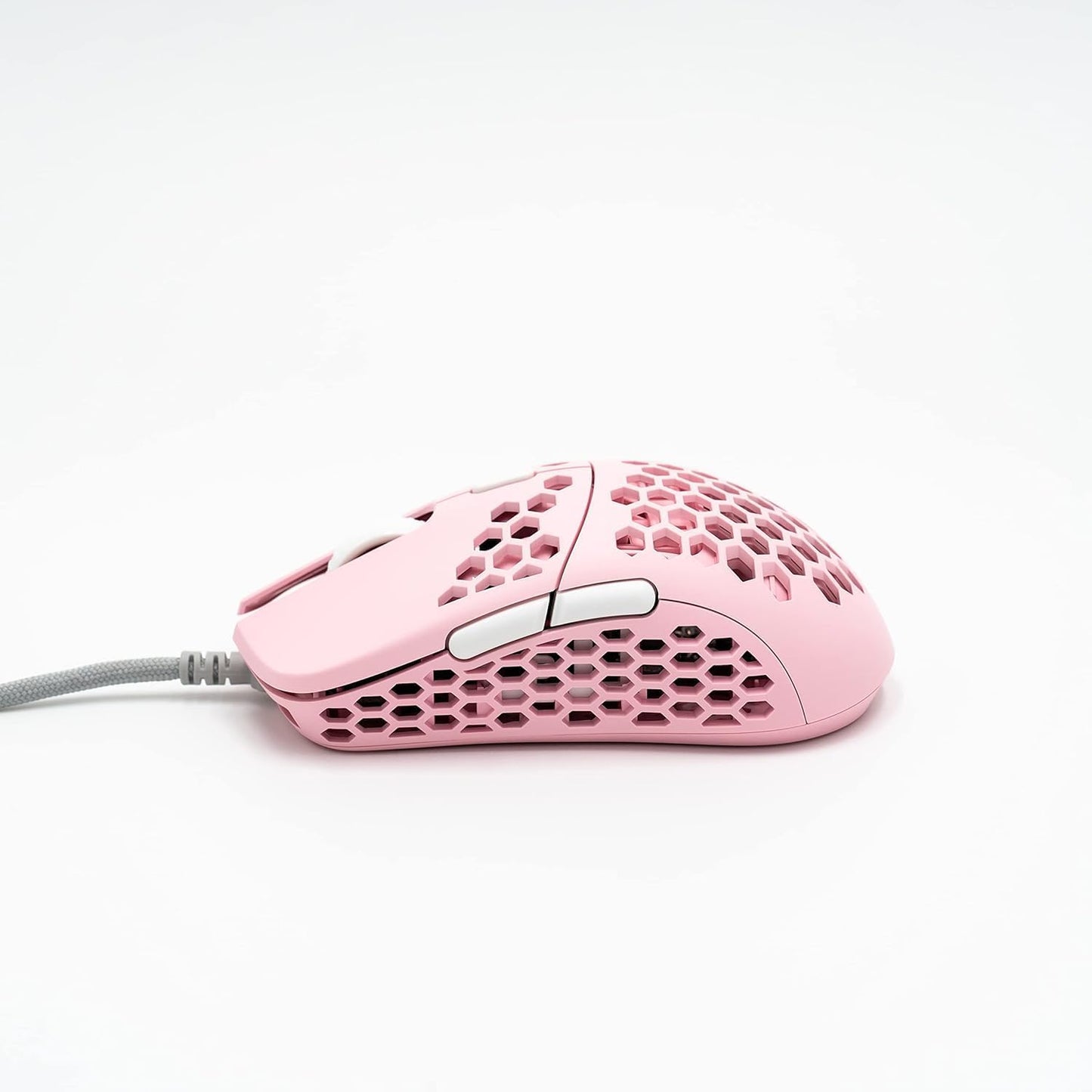 Gwolves Hati HTS Lightweight Honeycomb Wired Gaming Mouse,~52g,3389 Sensor,16,000 DPI, Low Latency,Anti-Interference,6 Programmable Buttons,On-Board Memory,PC/Mac and Laptop (Pink, HTS - Small)