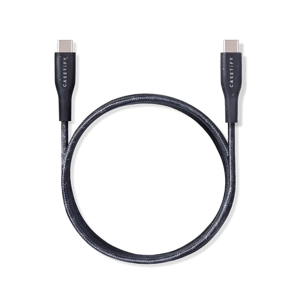 CASETiFY Powerthru USB-C to USB-C Cable (1m/3.3ft) - Black