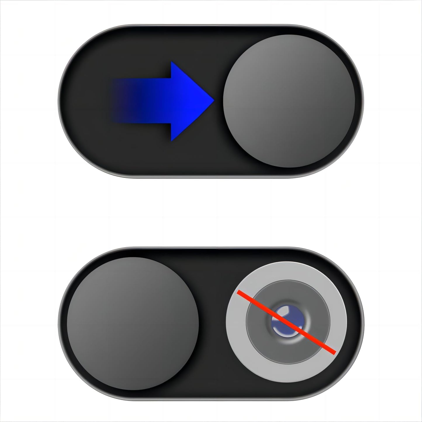 Metal Webcam Cover Slide[4 Pack Black], 0.022in Camera Cover for Laptop Computer, MacBook Pro/Air iMac iPad Tablet iPhone 8/7/6 Plus, Web Camera Blocker Protect Your Privacy [4 Pack Black]