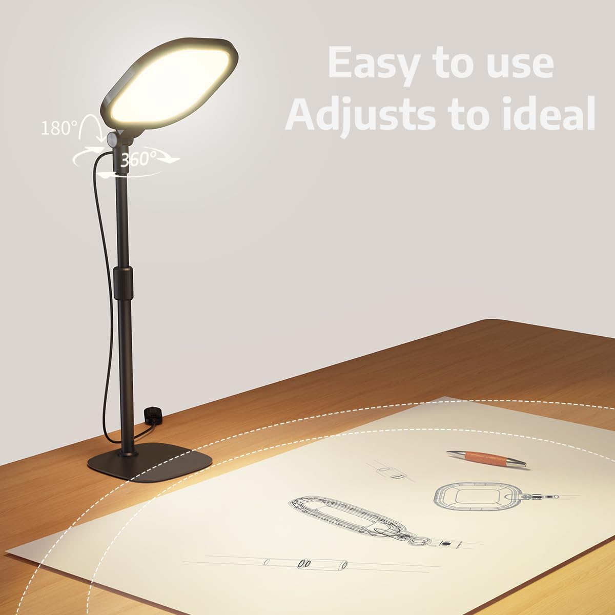 2Pcs Desktop Video Conference Lighting for Zoom Meeting, Computer, Laptop, Work from Home with Nature Soft Light, Adjustable Brightness & Color Temp and Flexible Stand & Versatile Phone Holder