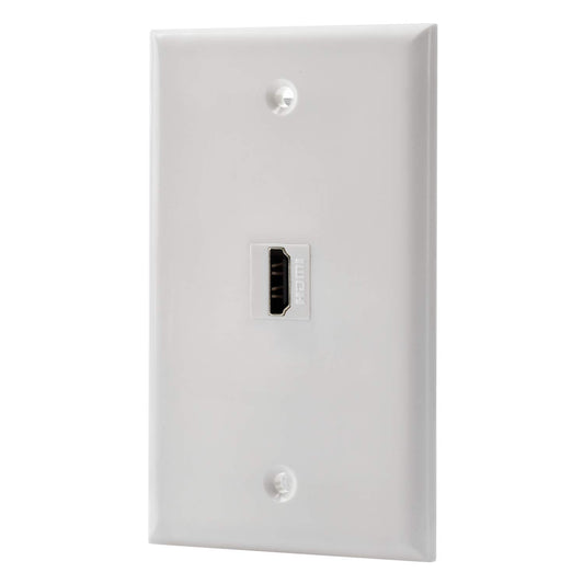1 Port HDMI Female to Female Wall Plate in White (HDMI 1 Port)