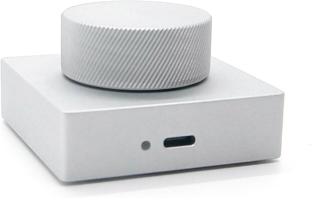 Bluetooth Media Control Knob, Controller for PC/Gaming/Home Audio/Desktop,Multi-Function Button with Adjustment,Wireless Volume Controller for Windows, Android, iOS, macOS