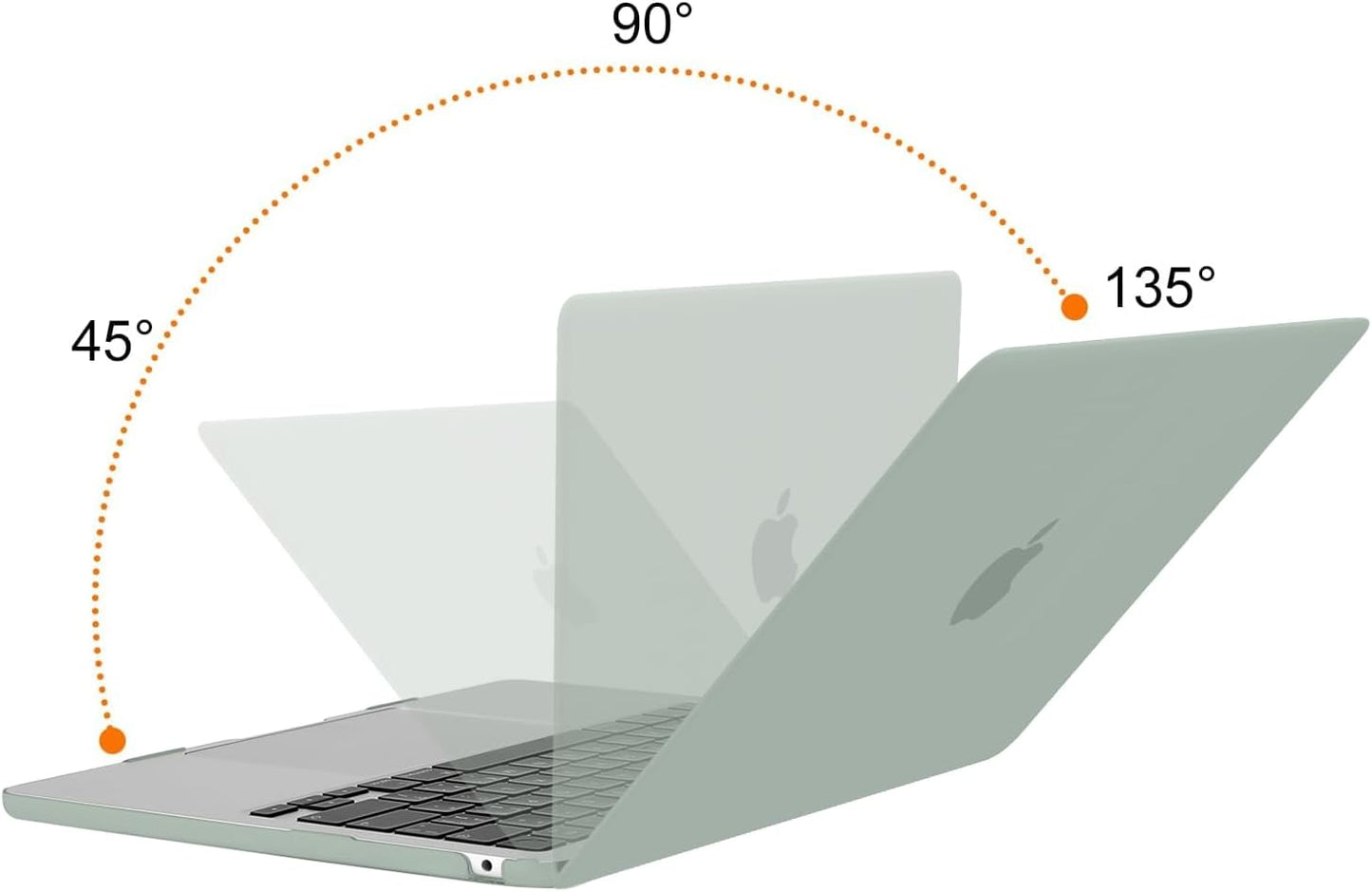 MOSISO Compatible with MacBook Air 13 inch Case 2025 2024 2023 2022 M4 A3240 M3 A3113 M2 A2681, Plastic Hard Shell&Keyboard Cover&Screen Film&Type C for MacBook Air 13.6 inch Case, Antique Green