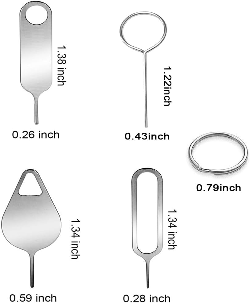 8 Pcs Security Pin Key Release Removal Tool Compatible with Arlo Video Doorbell, Eufy Video Doorbell and Nest Video Doorbell,with 2 Doorbell Removal Pins and A Key Ring(4 Styles)