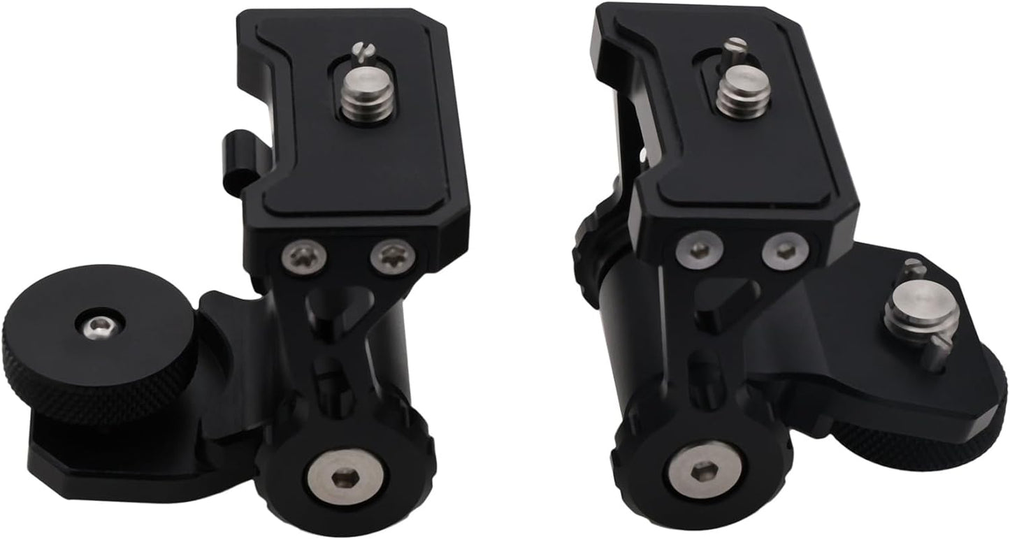 Monitor Mount Holder Bracket, 360 Tilt Swivel Rotation for Atomos SmallHD Camera Video Monitor, Teradek Wireless Transmission Motor Microphone, 3/8" 1/4" Black