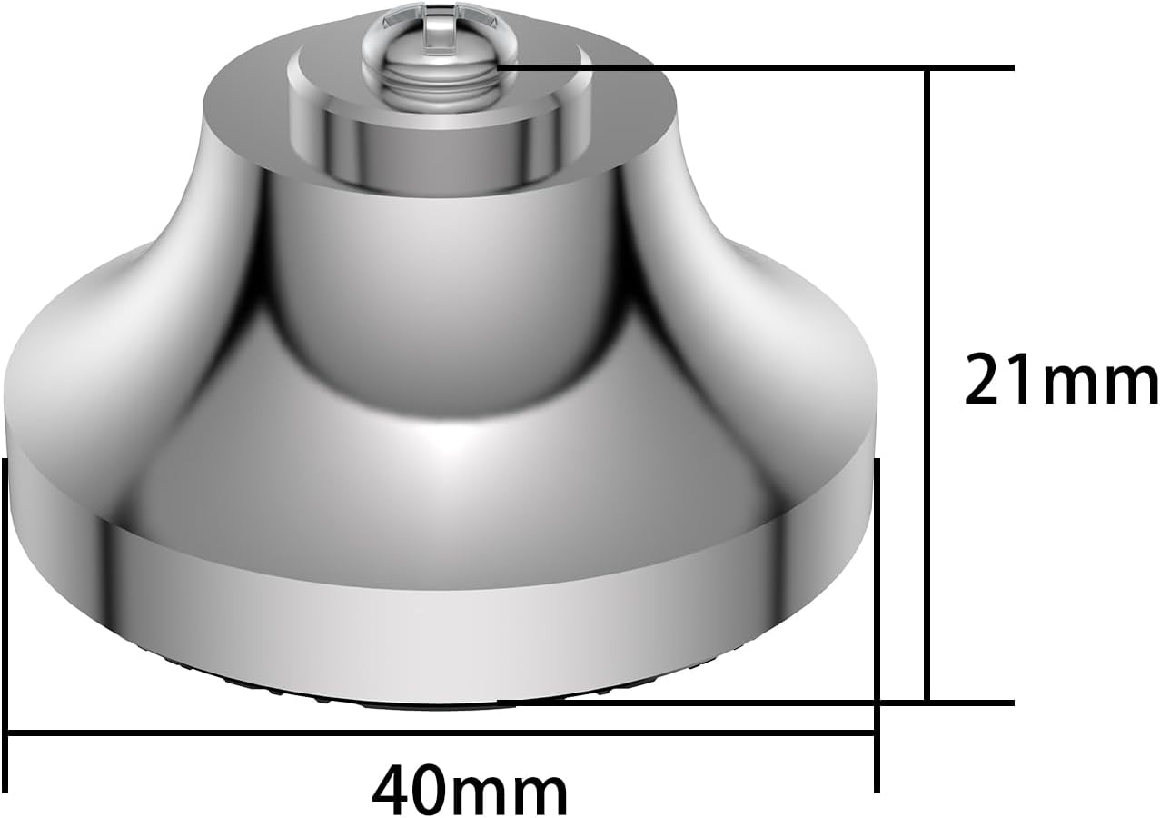 Audiocrast IF4021S HiFi Speaker Isolation Feet Pads 4PCs Stainless Steel 40x21mm Silver Speaker Shock Absorber Vibration Dampener Floor Protector for Audio Subwoofer CD DVD Amplifier Turntable DAC