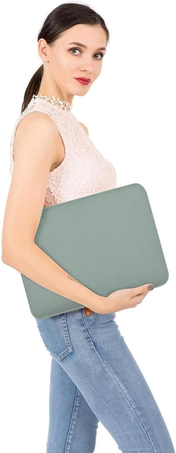 MOSISO Laptop Case 16 inch, 15-15.6 inch Laptop Sleeve Bag Compatible with MacBook Pro 16 inch, HP, Acer, Dell, Lenovo, ASUS Notebook, Neoprene Computer Sleeve Bag with Small Case, Antique Green