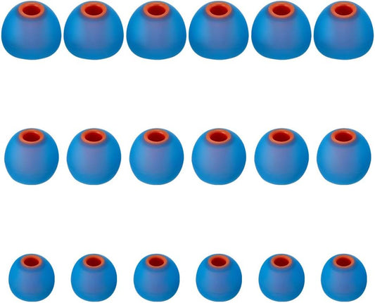 Earbud Tips Soft Silicone Earbuds Replacement Tips Fit for in-Ear Headphones(Inner Hole from 3.8mm - 4.2mm Earphones) 9 Pairs S/M/L,Black/Orange