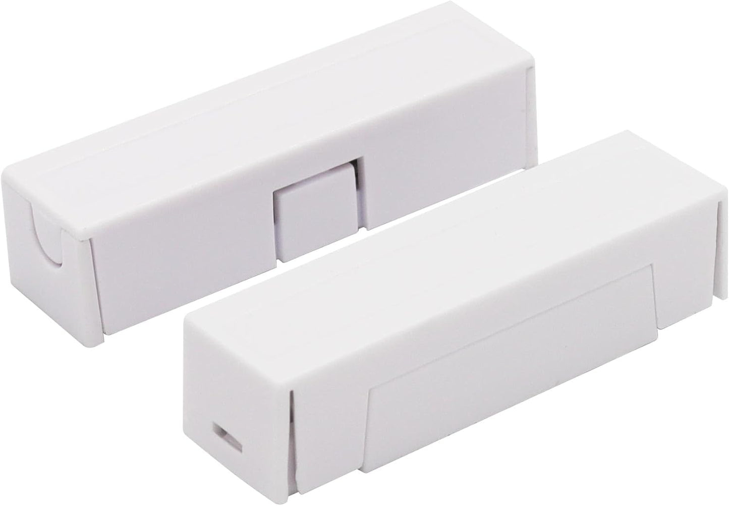 5Pcs Magnetic Reed Switch Wired Surface Mount Normally Closed NC Contact Sensor Alarm Magnetic Door Switch with 2 Wires, ABS White, MC-44b