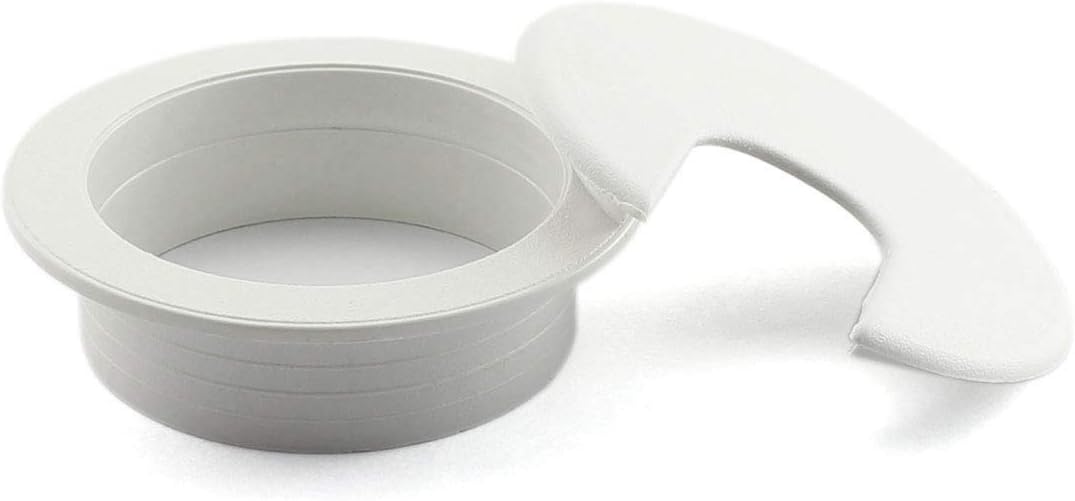 2pcs 2 Inch Desk Wire Cord Cable Grommets Hole Cover for Office PC Desk Cable Cord Organizer Plastic Cover (White-2Pcs)