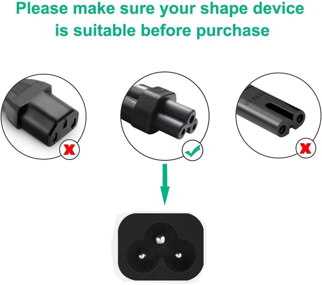 7Ft Mickey Mouse Power Cord,3 Prong Power Cord,AC Power Supply Cord,AC Adapter Laptop Notebook Computer Charger Cable.10 Aamp 125volt 120v 110v Plugs