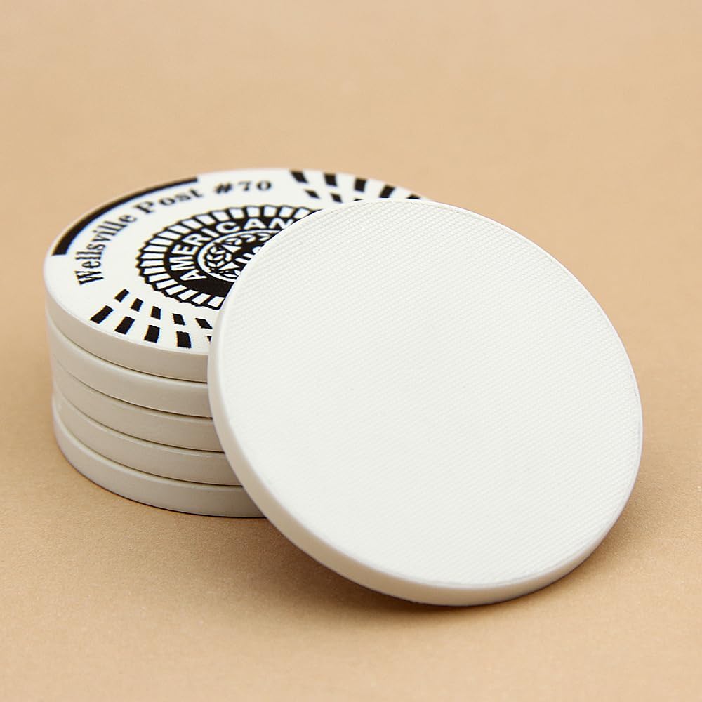 100 Custom 𝗖𝗲𝗿𝗮𝗺𝗶𝗰 𝗣𝗼𝗸𝗲𝗿 𝗖𝗵𝗶𝗽𝘀 with Your Personalized Text or Logo, 39mm/1.5 in Casino Poker Chips Sized