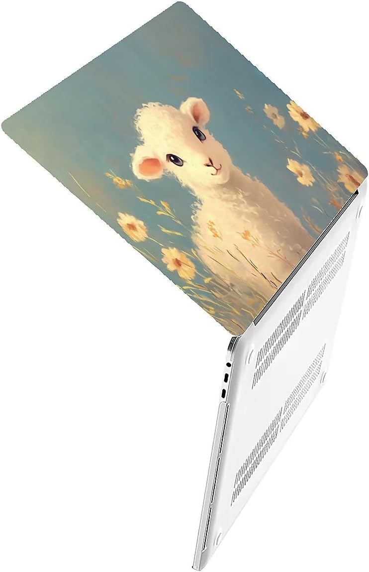Compatible with MacBook Air 13.3 13.6 Inch Case 2022 2021 2020 2019 Plastic Hard Shell Case Cover,13.3 Air (A1932/A2179/A2337), Cute Little Lamb