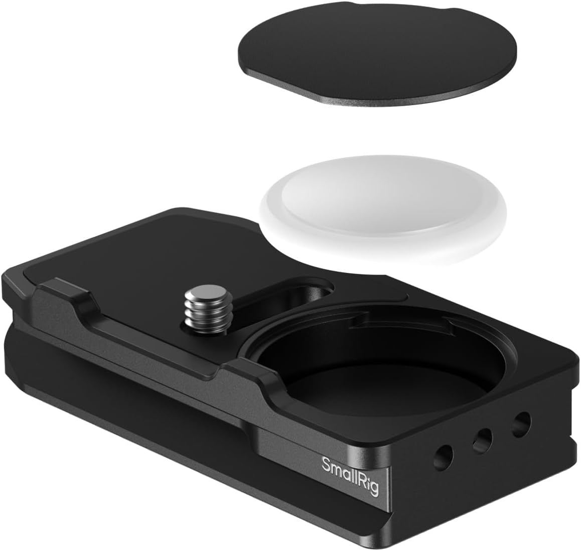SmallRig Mount Plate for AirTag, Quick Release Camera Mount Baseplate for Arca-Type, Built-in EVA Pad, 1/4"-20 Screws, for Sony A7 III/ A7 IV/ A7C II/ A7C R/A6700 /A6400 /FX30 /FX3 /ZV-E10 II- MD5423