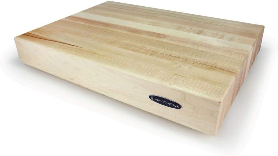 IsoAcoustics Delos Turntable Isolation Butcher Block Series: 2216M2 (22"W x 16"D x 3"H) Maple