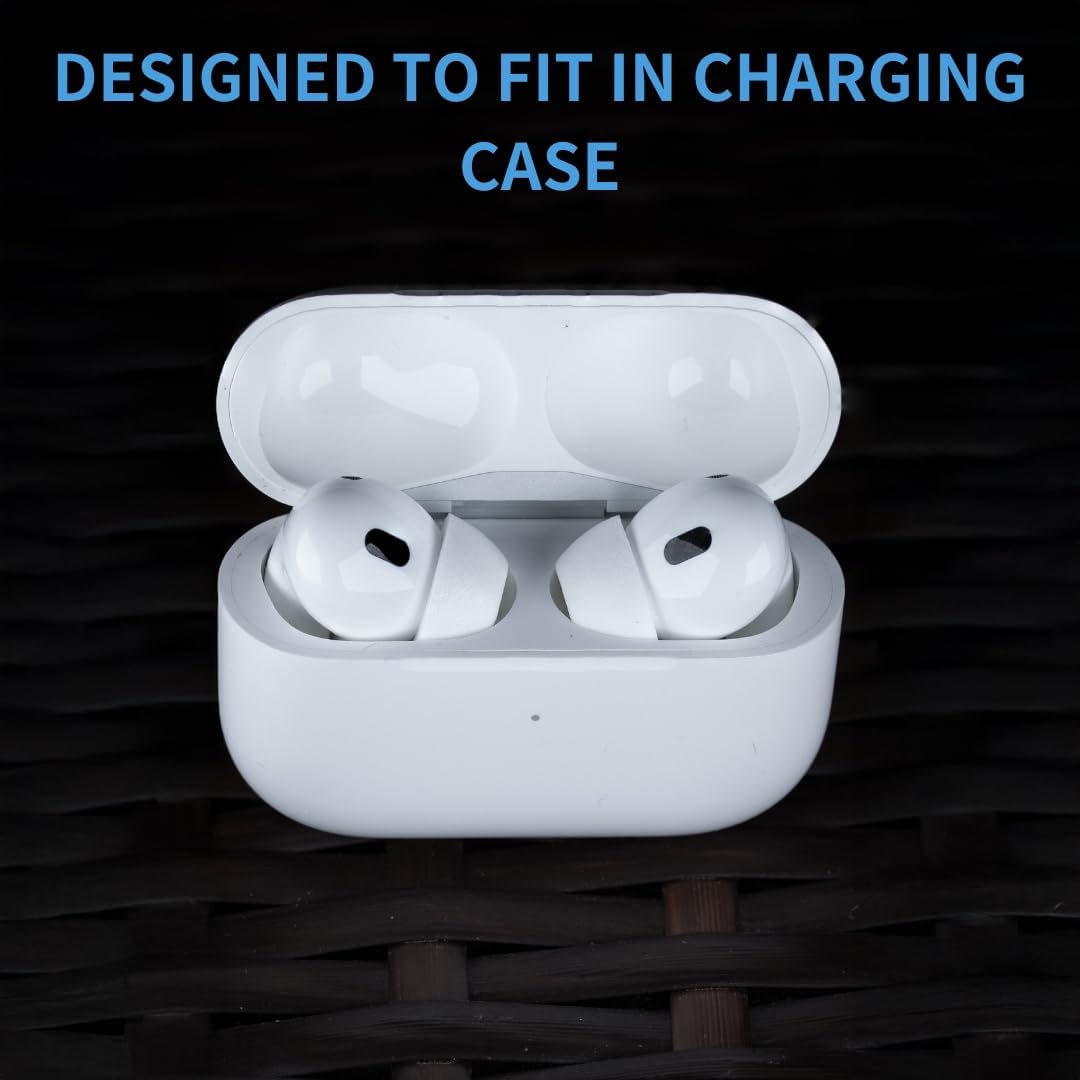 Comply TrueGrip MAX | Premium Memory Foam Replacement Earbud Tips for Apple AirPods Pro 1 & 2 | Long Lasting Comfort, Extreme Durability, Secure Fit, Superior Noise Isolation| White (Small) (3 Pairs)