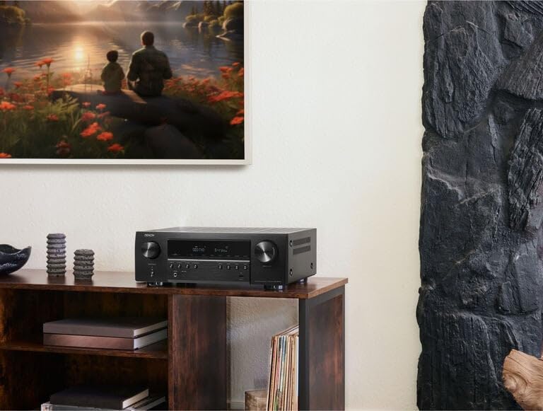 Denon AVR-S670H 5.2 Ch Home Theater Receiver - 8K UHD HDMI Receiver (75W X 5), Streaming via Built-in HEOS, Bluetooth & Wi-Fi, Dolby TrueHD, Dolby Pro Logic II & DTS HD Surround Sound