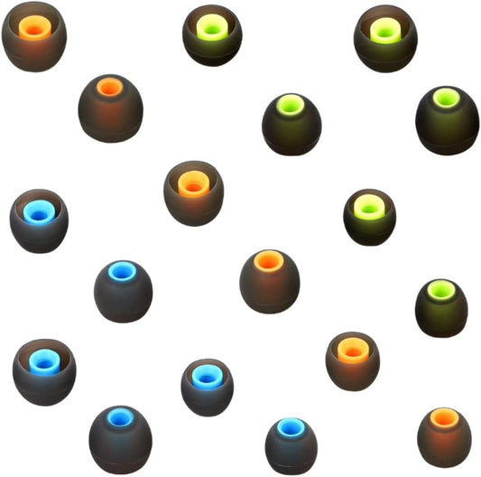 Earbud Silicone Ear Tips Replacement Earbuds Gels for Popular In-Ear Headphones Other Inner Hole 3.8mm - 5.1mm 9 Pairs S/M/L