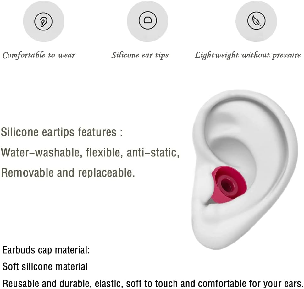 4 Pairs Earbud Replacement Tips Silicone Earbud Tips Compatible with Powerbeats 1/2/3 Wireless Beats by Dre Headphones,S/M/L and Double Flange