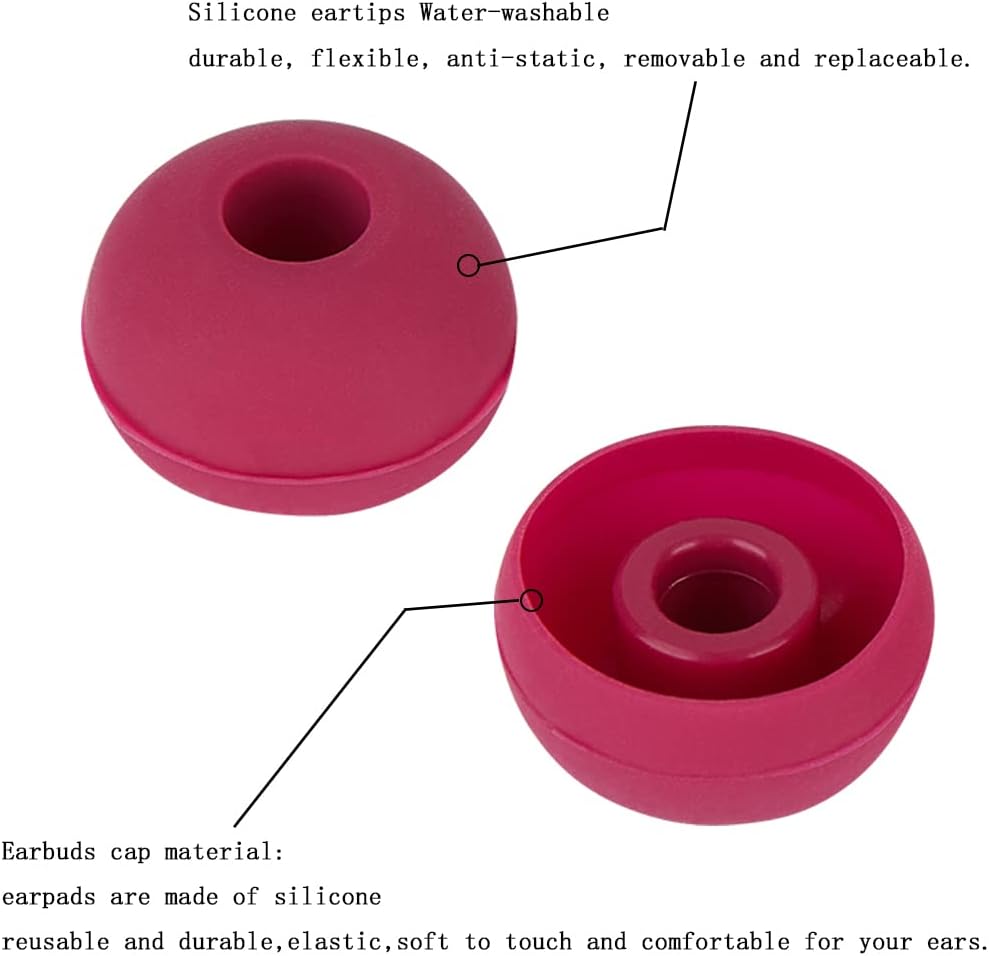 4 Pairs Earbud Replacement Tips Silicone Earbud Tips Compatible with Powerbeats 1/2/3 Wireless Beats by Dre Headphones,S/M/L and Double Flange