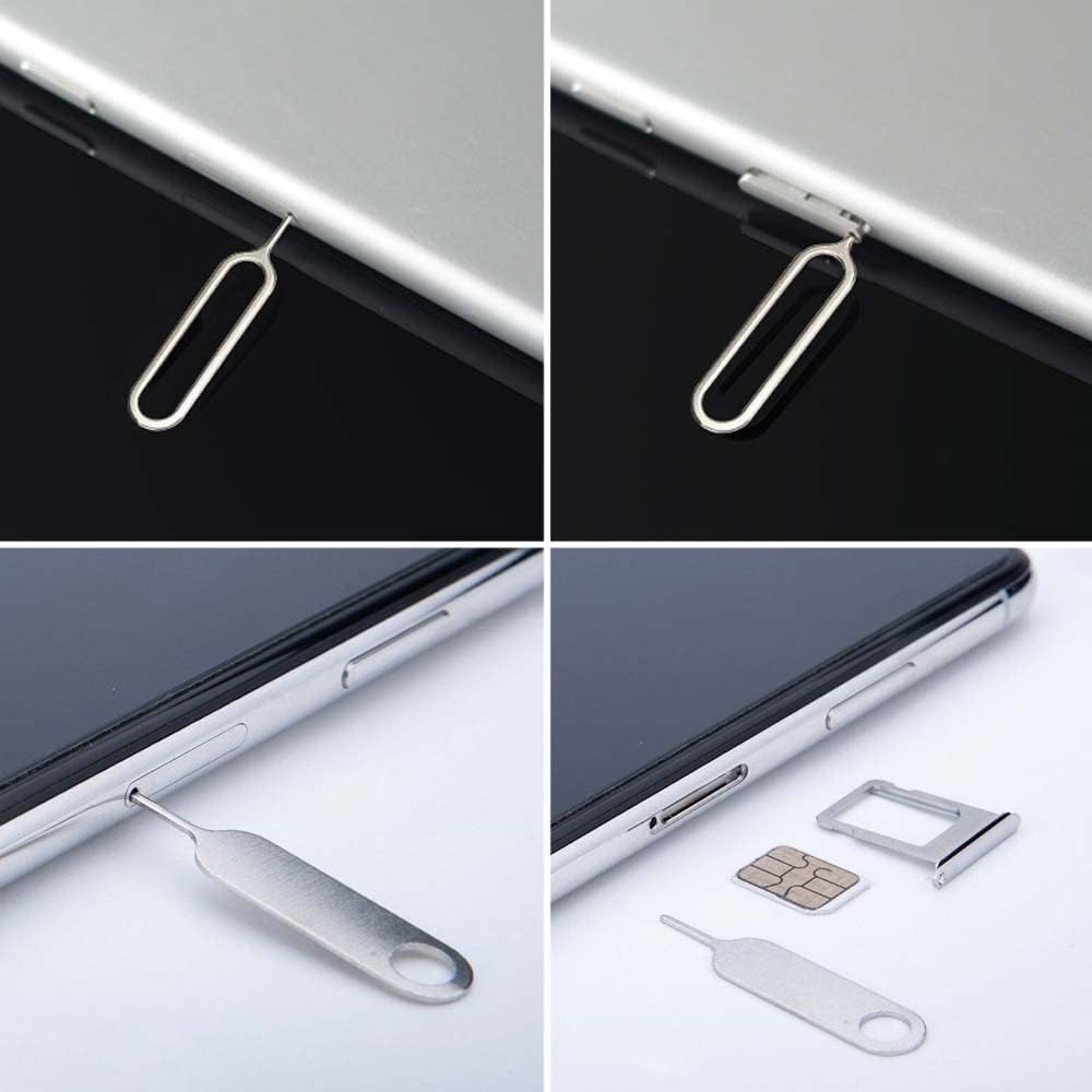 50 Pieces SIM Card Removal Openning Tool Tray Eject Pins Needle Opener Ejector,Compatible with iPhone X, 8 Plus, 8, 7 Plus, All Other iPhone Models, iPads, iPods, Samsung Galaxy Note/S/Edge/J Series