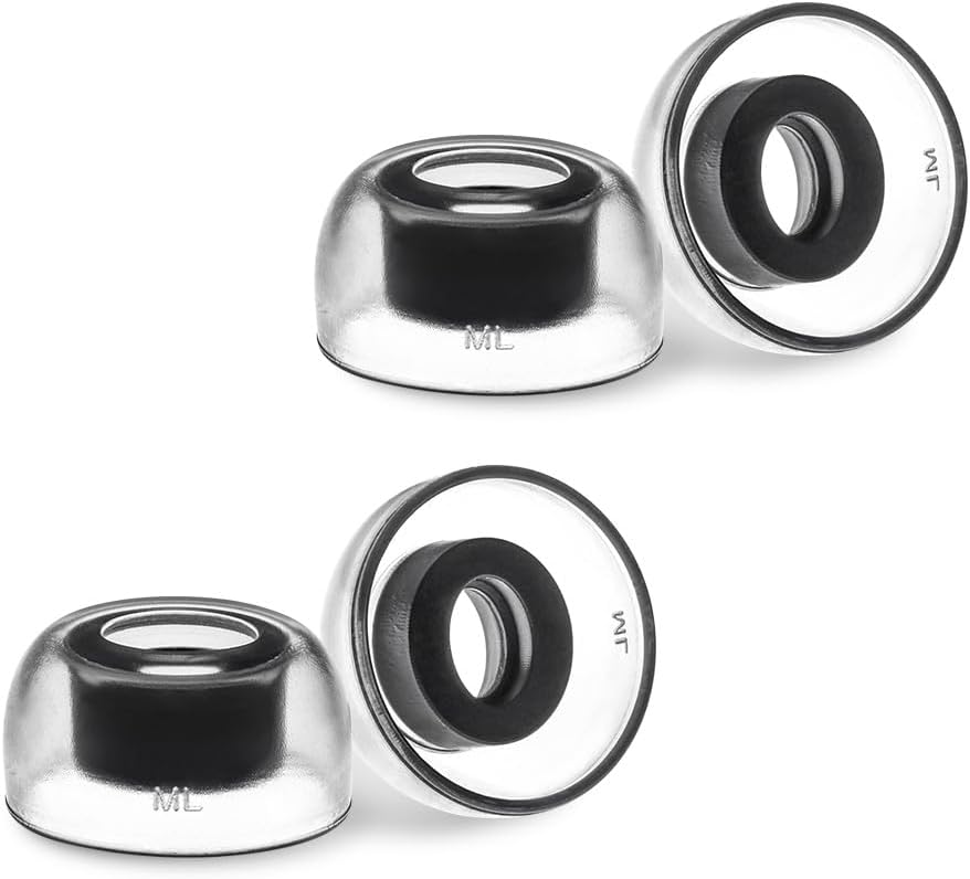 AZLA SednaEarfit Crystal for Bose Earbuds 2 Pair - Bose Earbuds Replacement Tips - Compatible with Bose Quietcomfort Ultra Earbuds, Bose QC Earbuds II (ML)