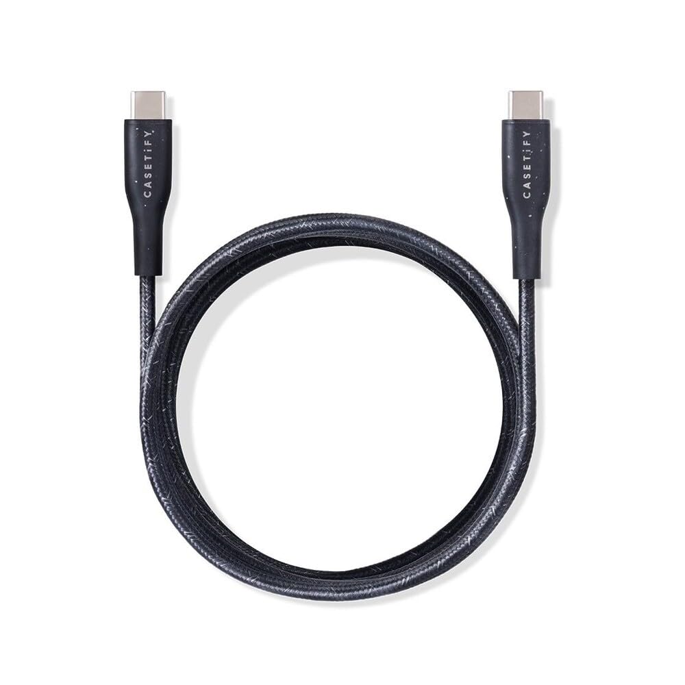 CASETiFY Powerthru USB-C to USB-C Cable (2m/6.6ft) - Black