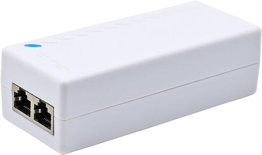 Gigabit PoE+ Injector – Converts Non-PoE to PoE+ (802.3af/at), 30W Power, Plug & Play, Up to 328ft (100m) Range, White – Ideal for IP Cameras, VoIP Phones & More