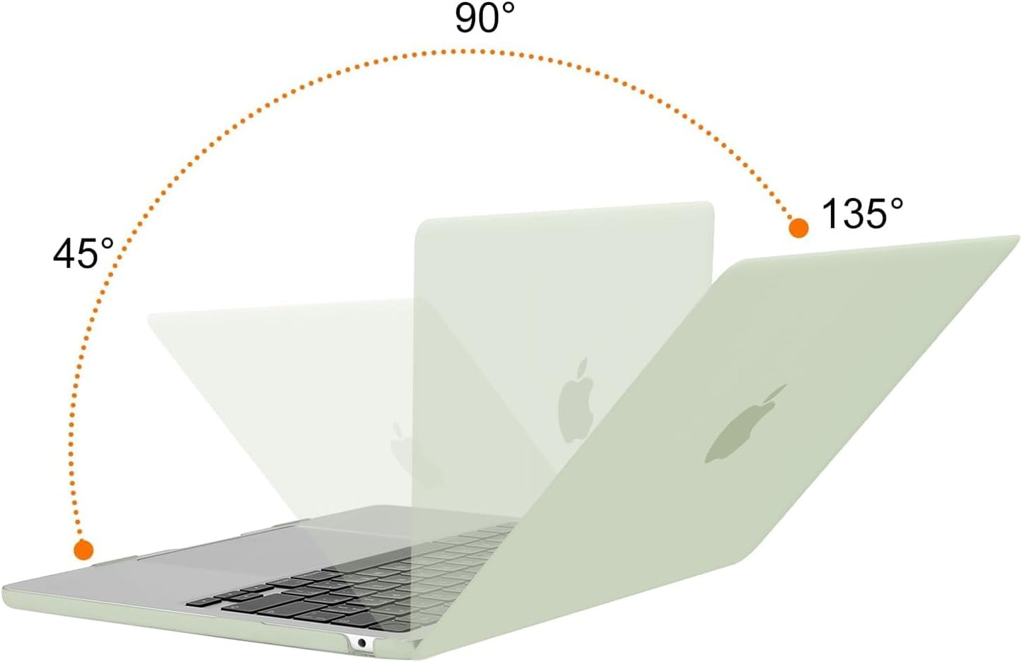 MOSISO Compatible with MacBook Air 13 inch Case 2025 2024 2023 2022 M4 A3240 M3 A3113 M2 A2681, Plastic Hard Shell&Keyboard Cover&Screen Film&Type C for MacBook Air 13.6 inch Case, Sage Green