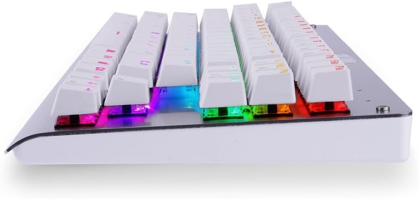 Granvela MechanicalEagle Z-77 75% Mechanical Keyboard | Aluminium Panel | Clicky Blue Switches | Rainbow LED Backlit | N-Key Rollover | 87-Key Tenkeyless | Hot Swappable |Spare Switches Included