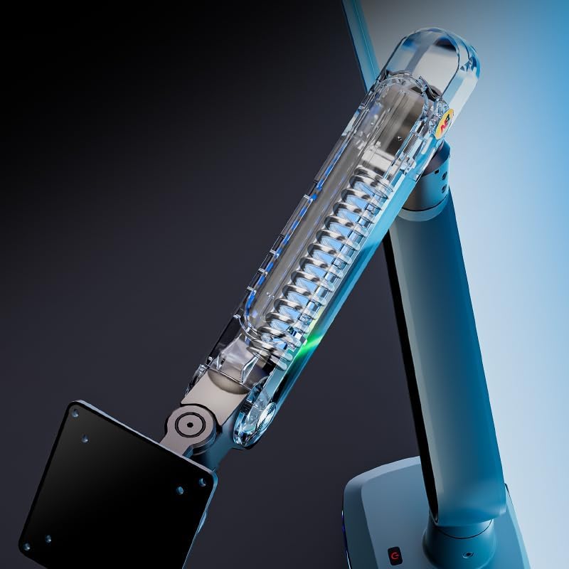 Gaming Monitor Arm for Flat/Ultrawide/Curved Monitors 32 to 60 inch, Heavy Duty Monitor Stand Load up to 20 kg, VESA 75/100 mm Mount (Lake Blue)