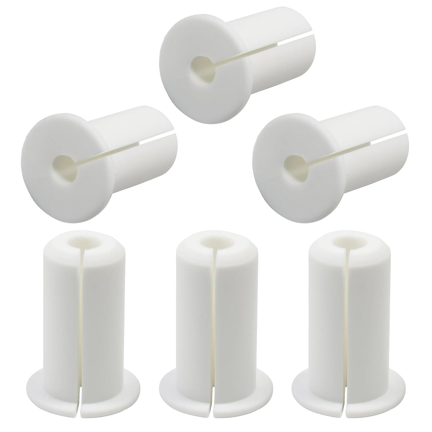 6pc Starlink Cable Grommet 3/4" Silicone Waterproof Wall Hole Pass Through Split Cable Bushings for TV Wire Ethernet Cord, Starlink Cable Routing Kit Accessories, 38mm/1.5" Ht, White