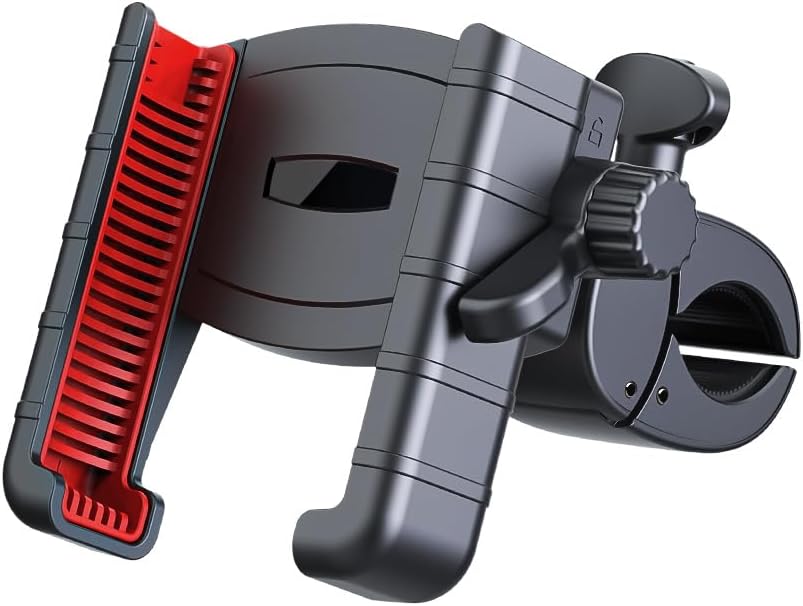 Universal Adjustable Bicycle Phone Holder Compatible with iPhone 15/14/13/12 Pro Max, Samsung Galaxy S23/S22 Ultra, Secure 360° Rotation Cycling Accessories for Road Mountain Bikes