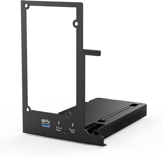 Portable eGPU Enclosure Compatible with Thunderbolt 3/4,USB4 PD 85W Charging,Daisy Chain Support,External GPU Dock Station 40Gbps Rate Support NVIDIA/AMD PCIE,DC/SFX/ATX/Flex Power Supply