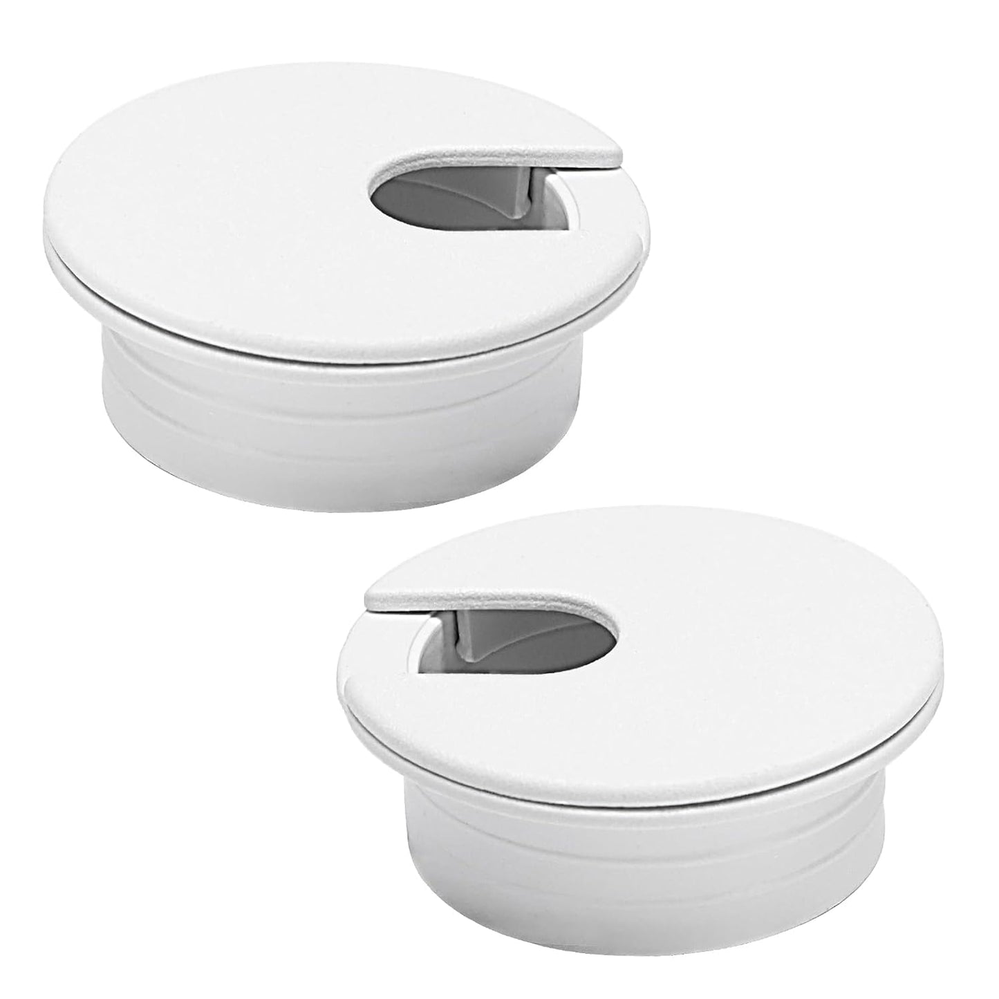 2 Pcs Desk Grommet 2" / 50 mm, Desk Cord Hole Cover, Cable Grommet ABS Plastic, Desk Hole Grommet for Home & Office Pc, Detachable Cable Cord Organizer-White