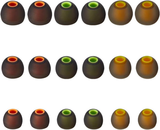 Earbud Tips Soft Silicone Earbuds Replacement Tips Fit for in-Ear Headphones(Inner Hole from 3.8mm - 4.2mm Earphones) 9 Pairs S/M/L