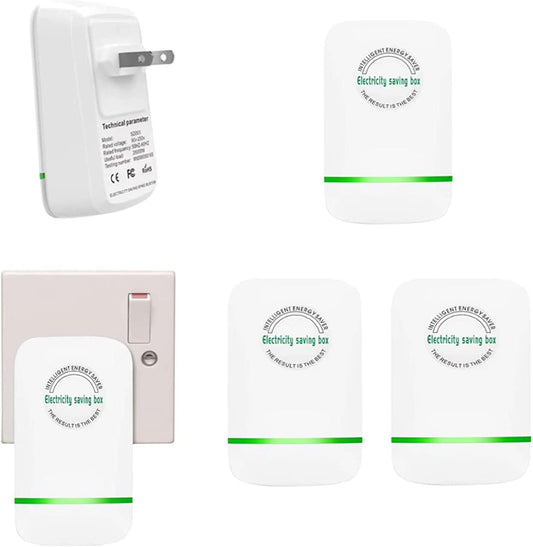 Elon-musk's Electricity Saving Box Stop Watt Stopwatt Energy Saving Device Save Energy Saving Device Energy Saving Power Strip for Home Office US Plug 90v-250v 30kw Rated Green (3PCS White)