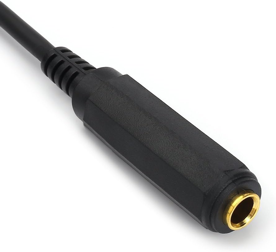 Disino 1/4 Inch Male to Female Stereo Extension Cable Gold Plated Quarter inch Headphone Extension Cable Cord- 20FT /6.6 Meters