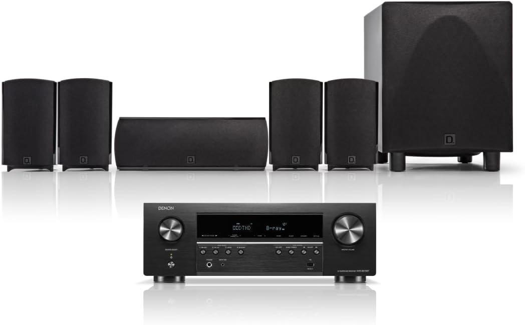 Definitive Technology ProCinema 6D 5.1 Channel Home Theater System with Denon AVR-S570BT AV Receiver Bundle